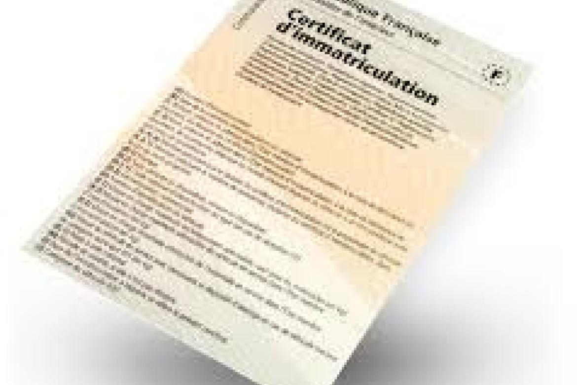 Demande de certificat d’immatriculation